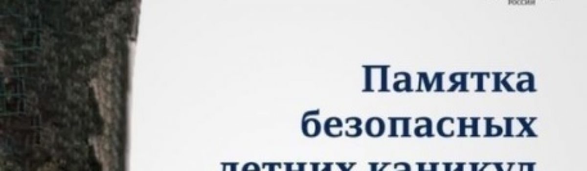 Памятка безопасных летних каникул